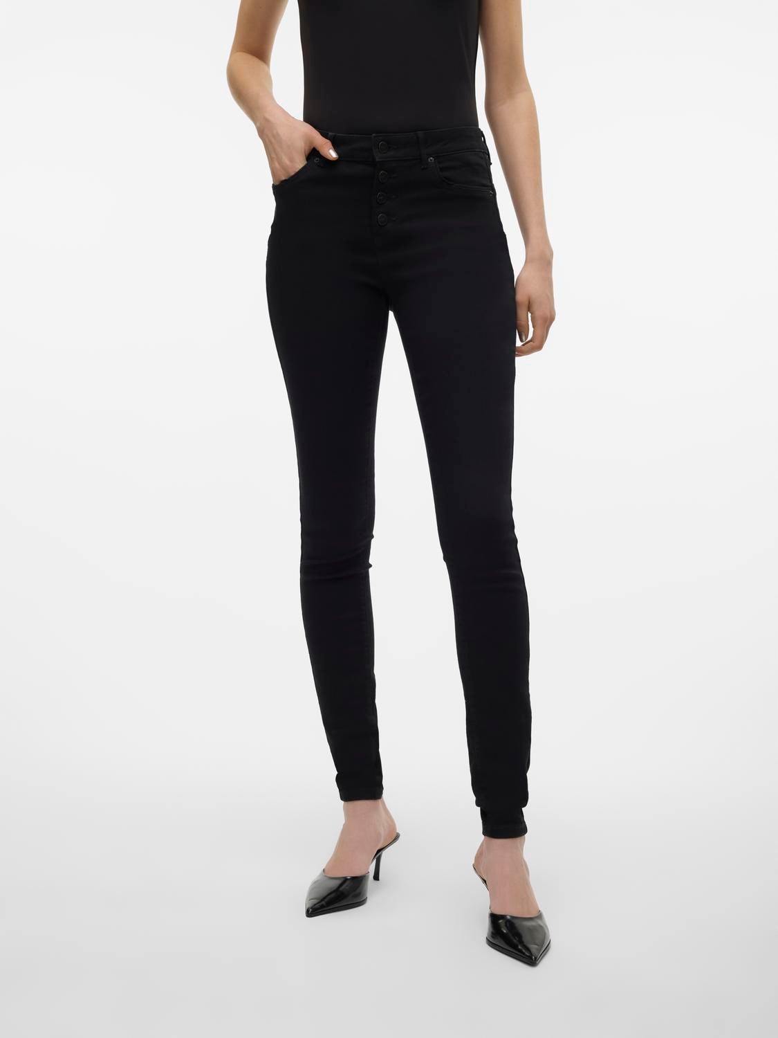 VMALIA Mid Rise Gerade geschnittener Slim Fit Jeans