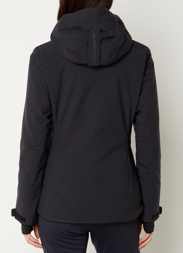 Jachetă de schi softshell J.Lindeberg Starling cu buzunare cu fermoar și logo.