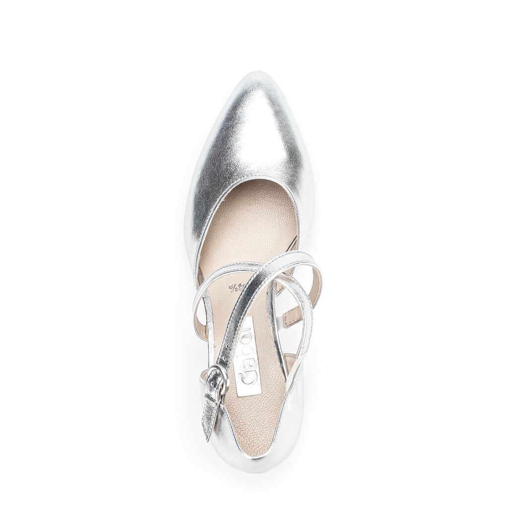 Gabor fashion Spangenpumps silber