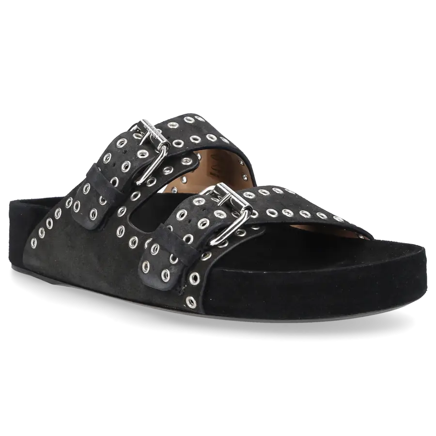 Isabel Marant - Pantoletten LENNYO Veloursleder - schwarz