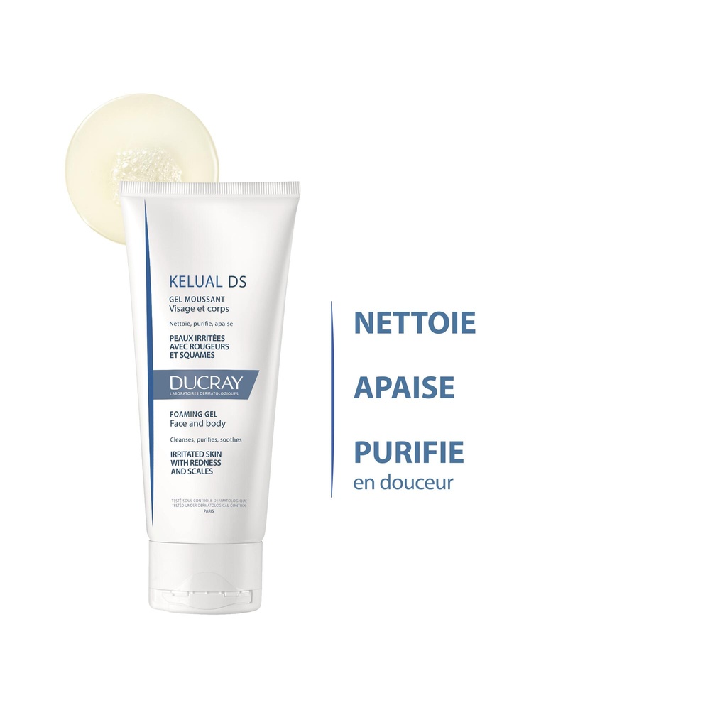 Ducray Kelual DS Gel moussant visage et corps 2 00 ml Gel moussant