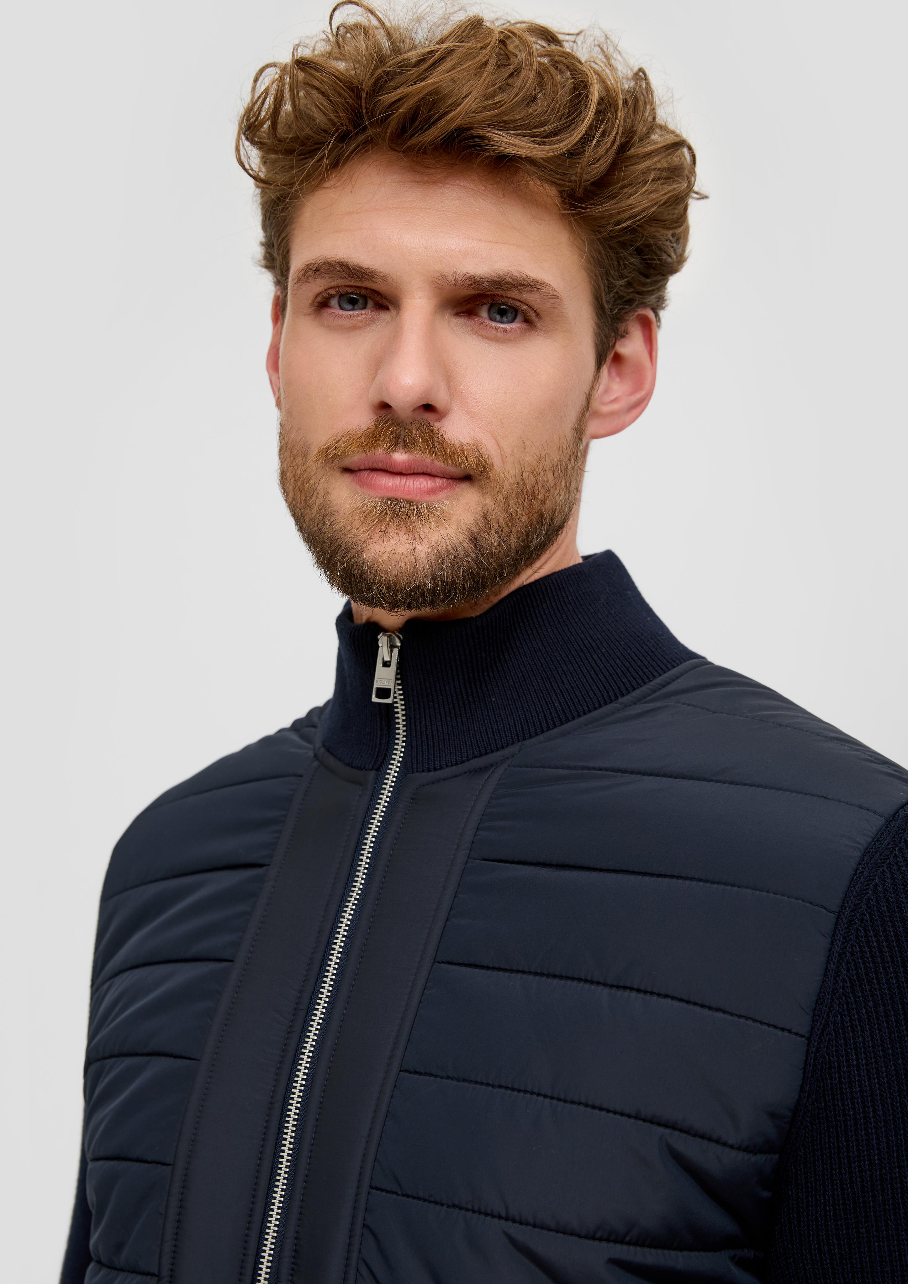 Strickjacke mit Stepp-Vorderteil  2134604-5978