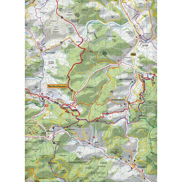 Mittleres Werratal, Gerstungen, Berka, Heringen, Sontra und Umgebung Radwander- und Wanderkarte  1 : 35 000 - Wanderkarte