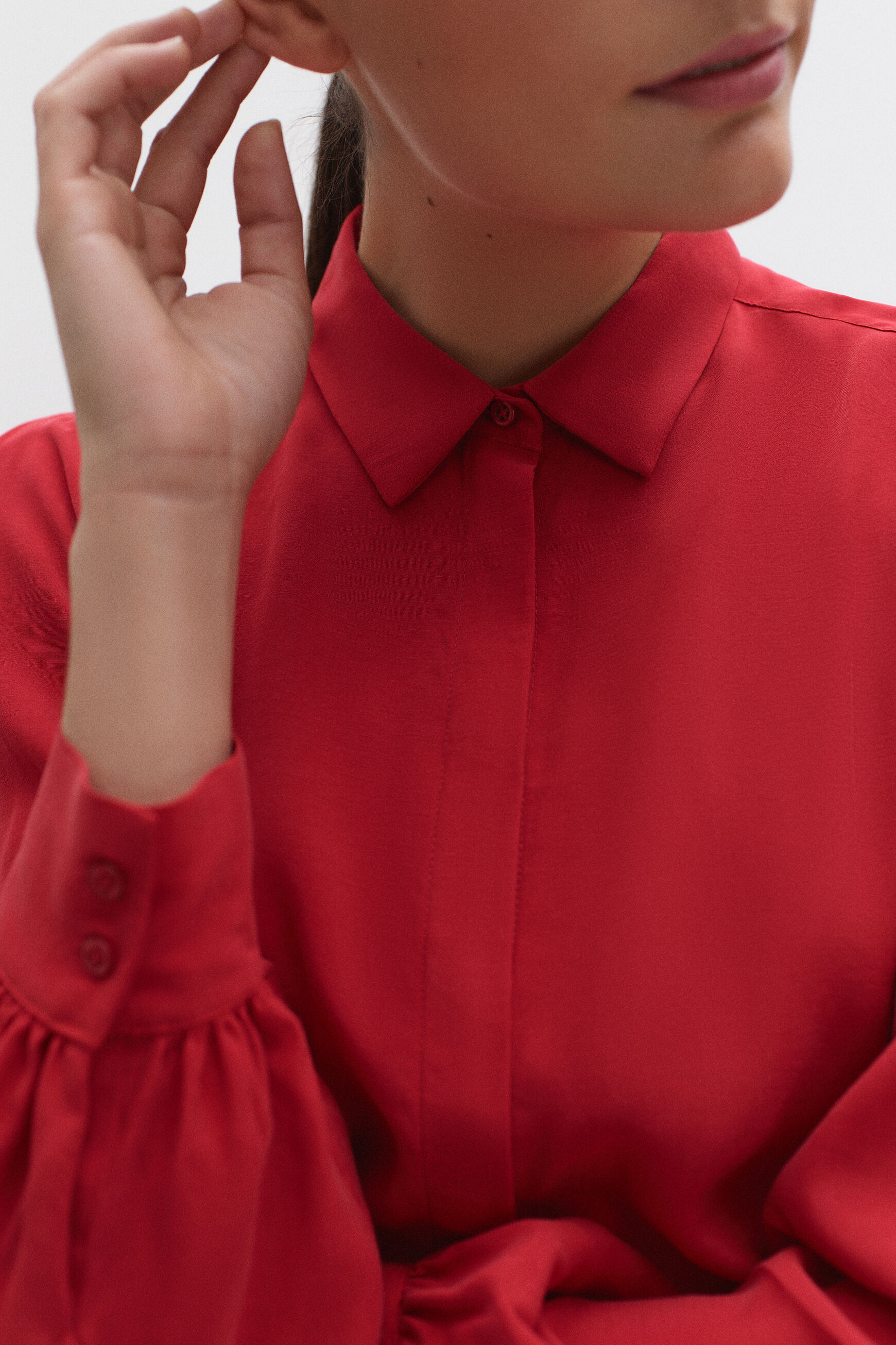 chemisier denver rouge femme