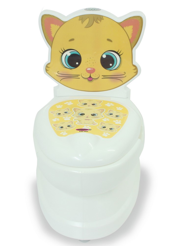 Jamara e.K. JAMARA-460955-Meine kleine Toilette Katze mit Spülsound und Toilettenpapierhalter