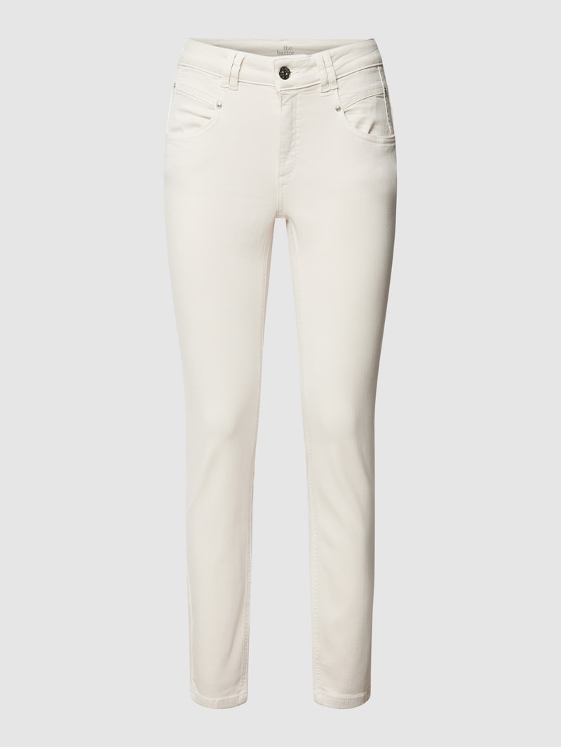 Slim Fit Jeans im 5-Pocket-Design Modell 'BAXTOR' in offwhite