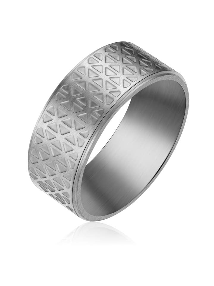 True Rebels Ring Edelstahl gunmetal in gunmetal günstig kaufen