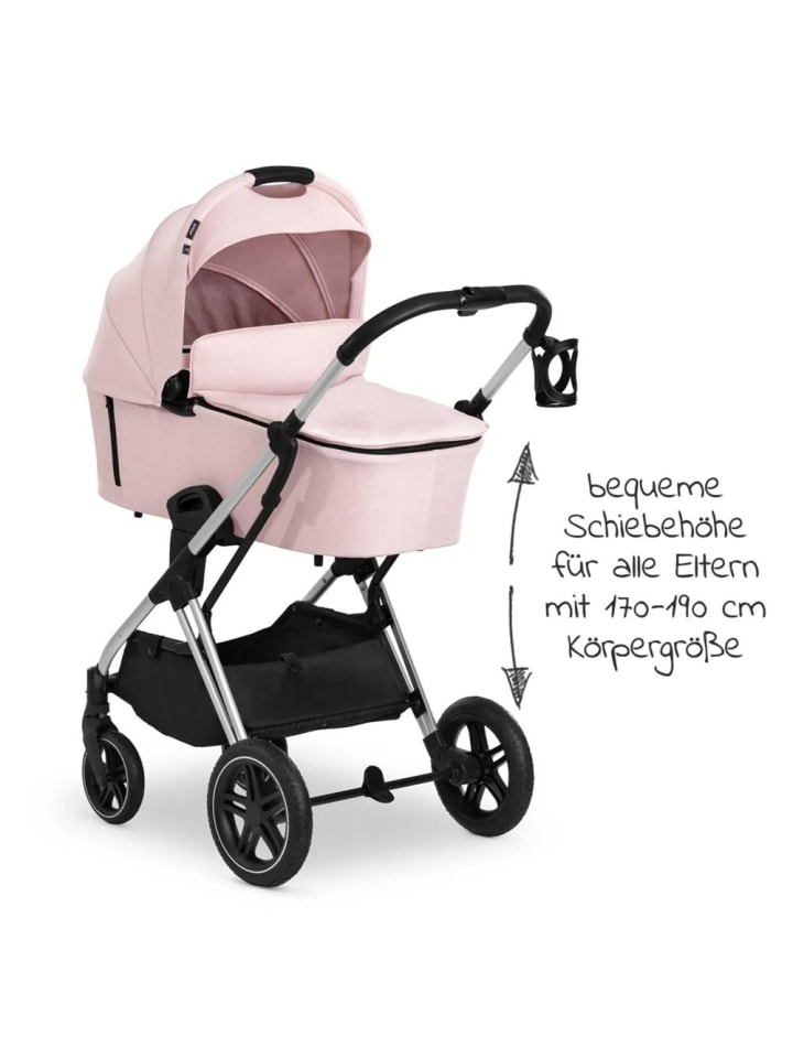 Hauck Kombi-Kinderwagen Vision X Duoset Silver (Sportwagen in rosa,silber günstig kaufen onesize