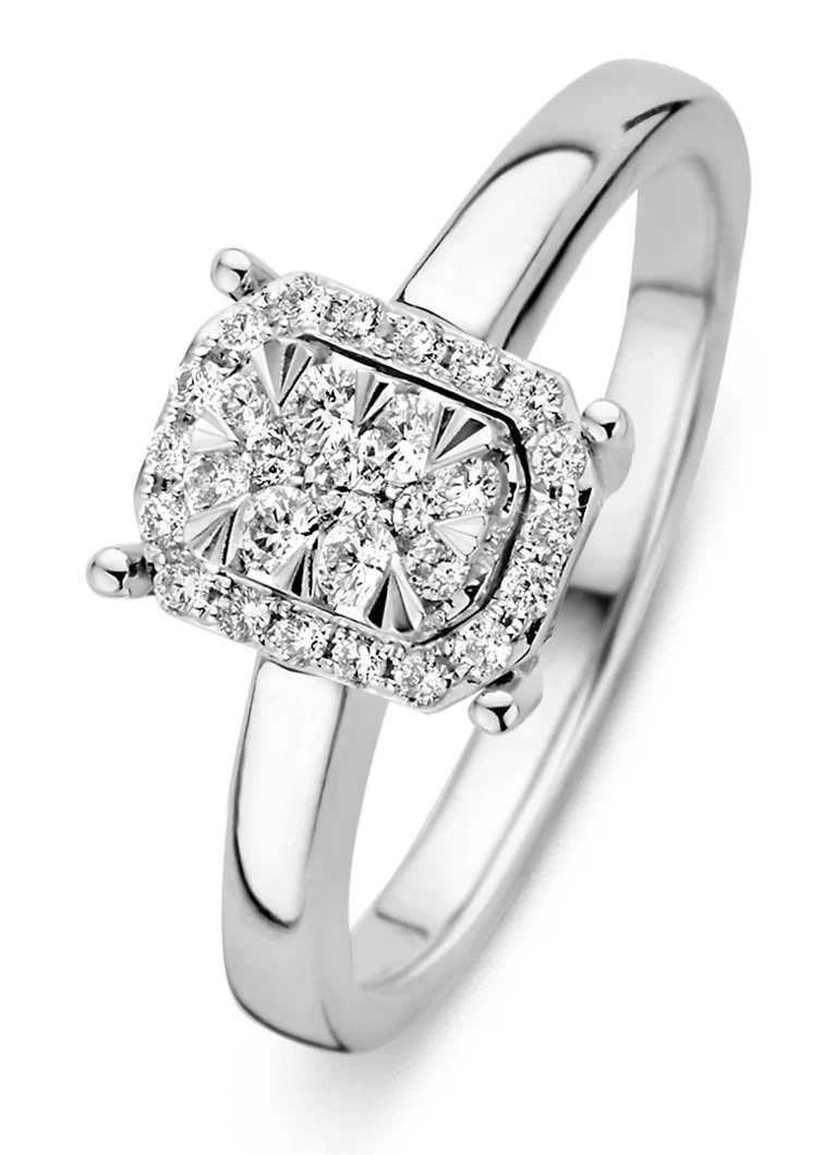 Anello Diamond Point in oro bianco, diamante da 0,28 ct, Enchanted