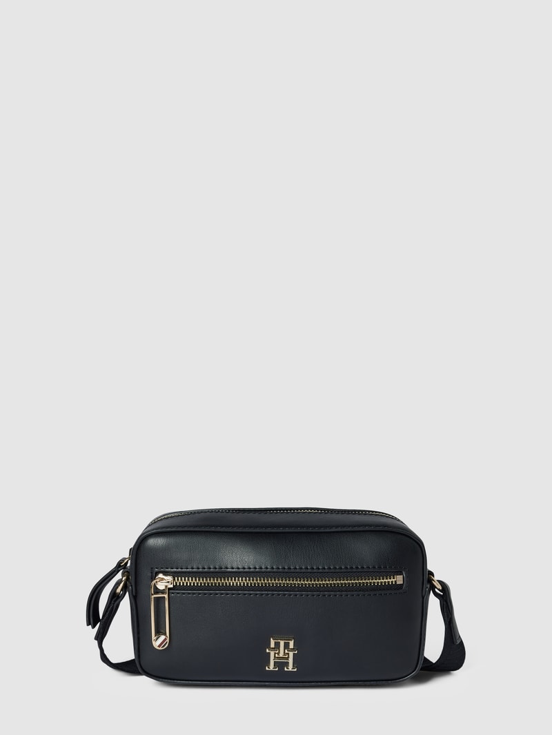 Camera Bag mit Label-Details Modell 'ICONIC' in schwarz