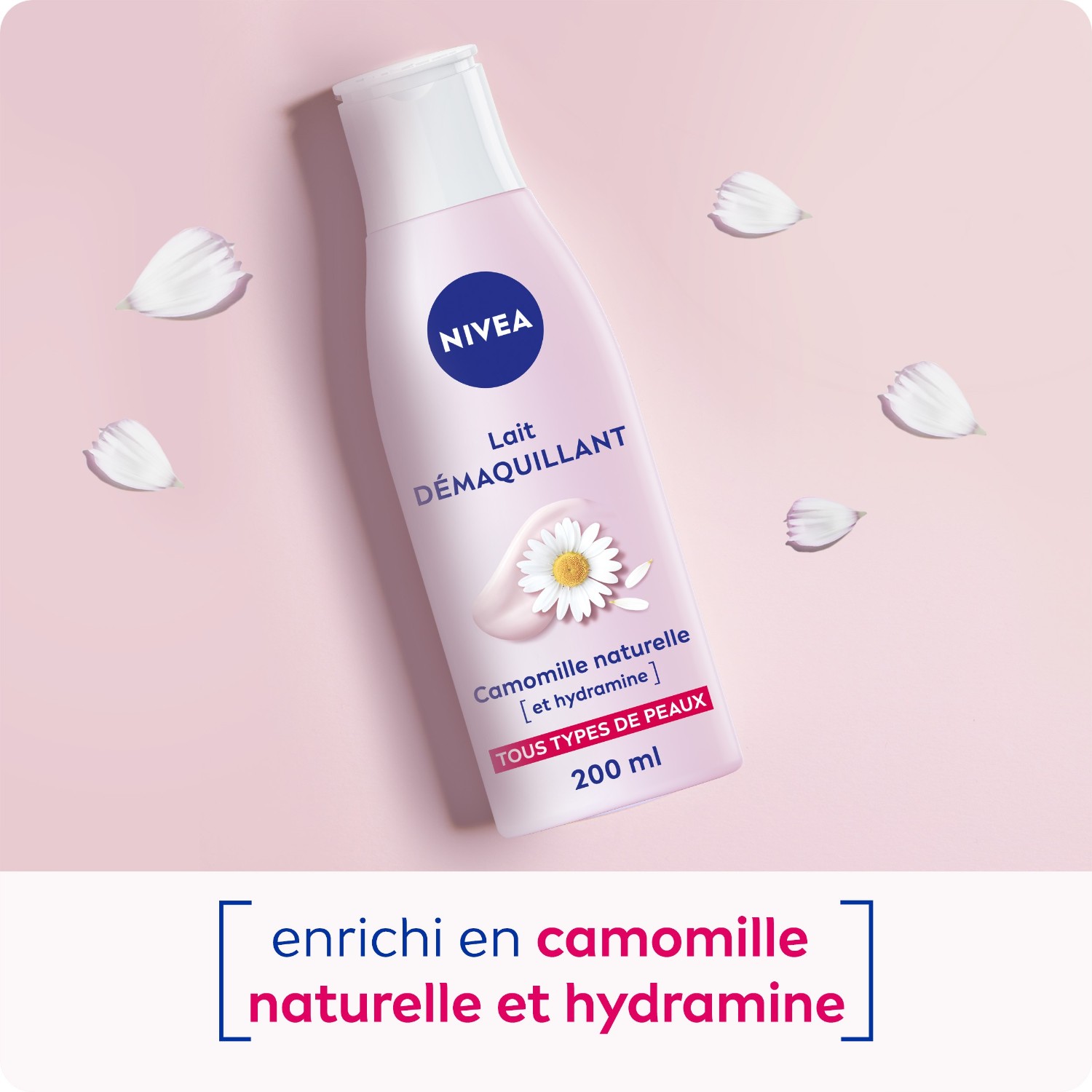 Lapte demachiant NIVEA pentru față și ochi cu mușețel natural