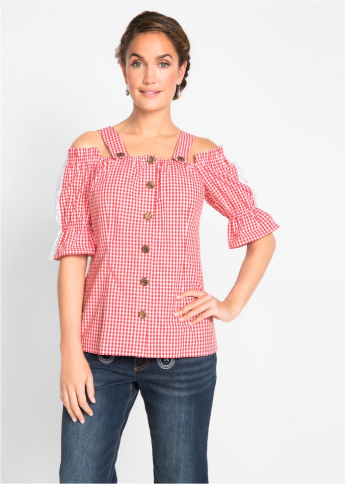 Trachtenbluse mit halbem Arm