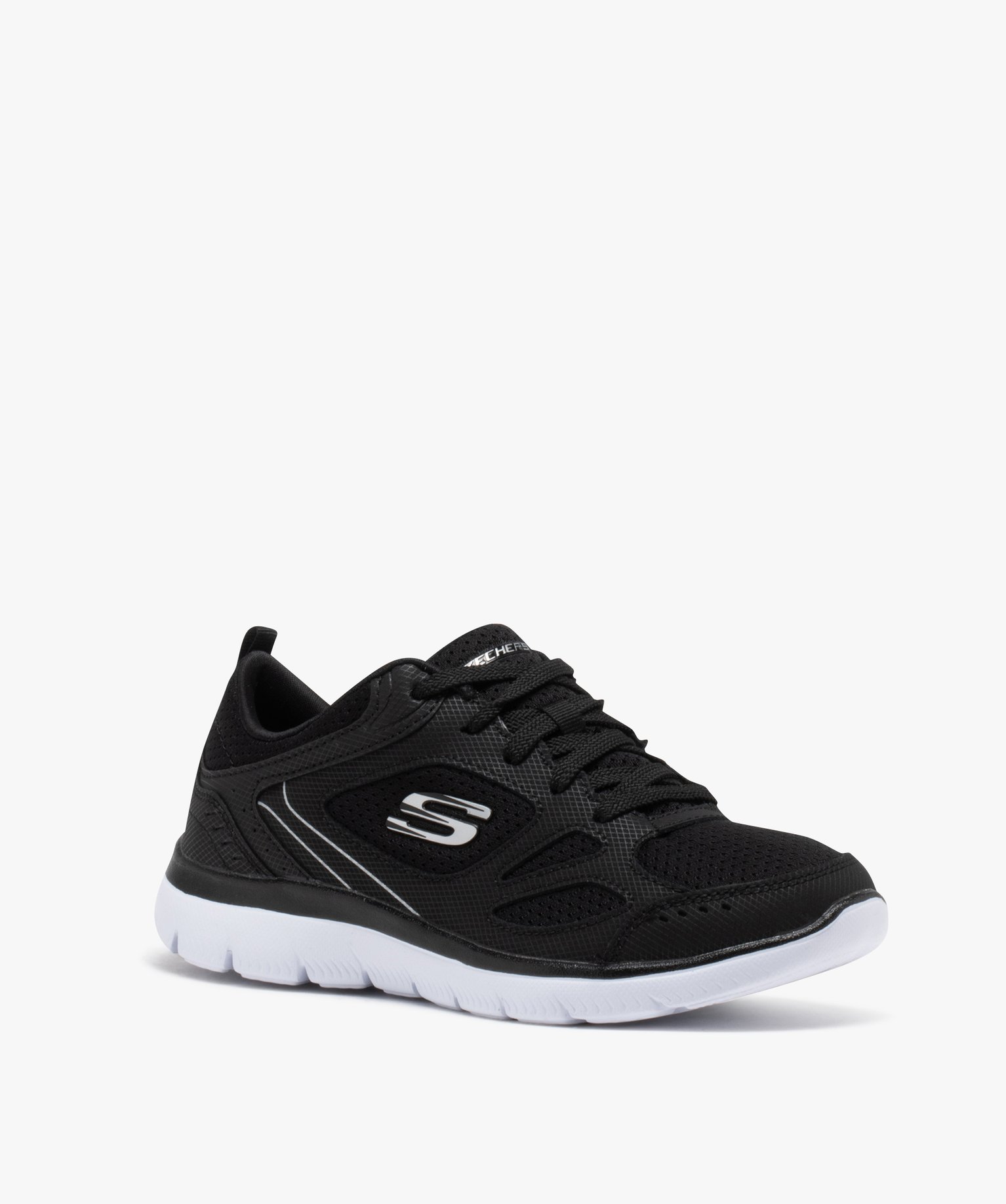 Baskets femme running dessus en mesh uni - Skechers noir | GEMO