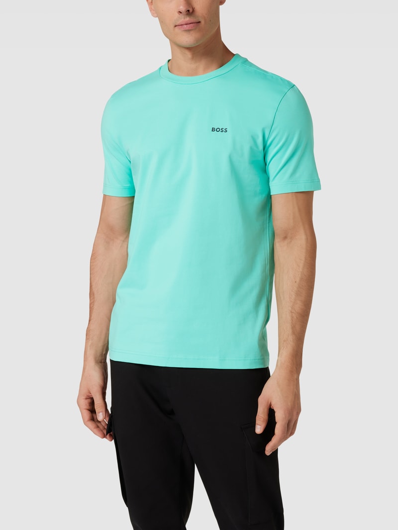 T-Shirt mit Label-Print in mint
