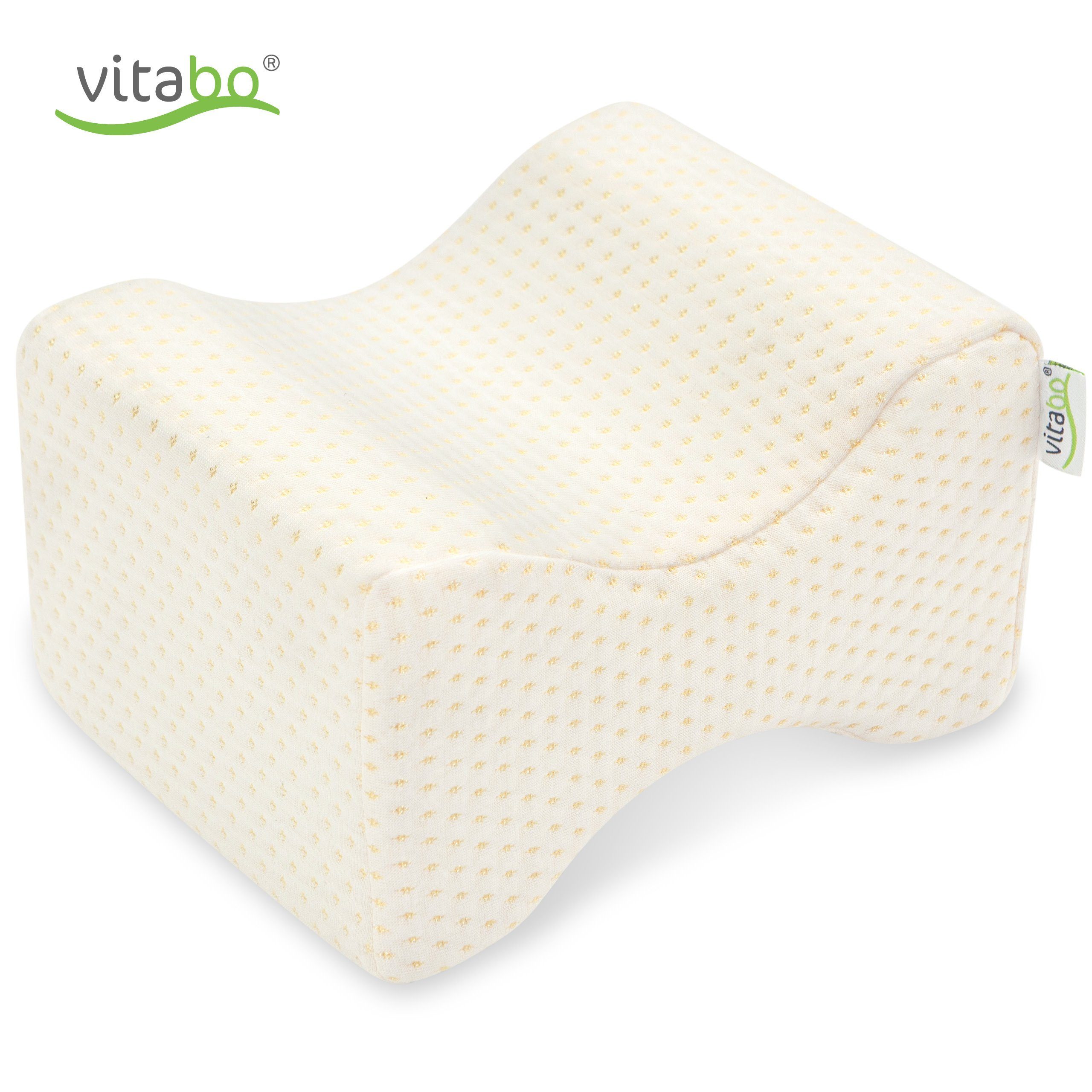 Vitabo Kniekissen Vitabo ergonomisches Kniekissen, Beinkissen für Bequeme Lage, Kniekissen für Seitenschläfer, Lagerungskissen mit Memory-Schaum, 24,5 x 14 x 20 cm, (1-St), 24,5 x 14 x 20 cm