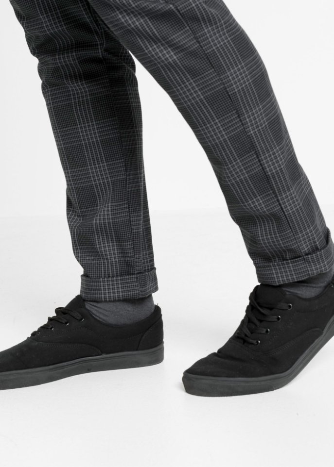 Slim Fit Stretch-Schlupfhose in verkürzter Länge, Tapered