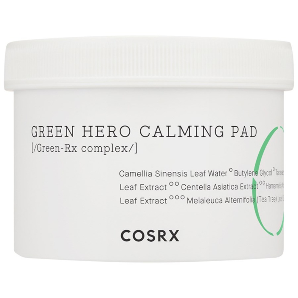 Cosrx Green Hero Calming Pad Lingettes nettoyantes