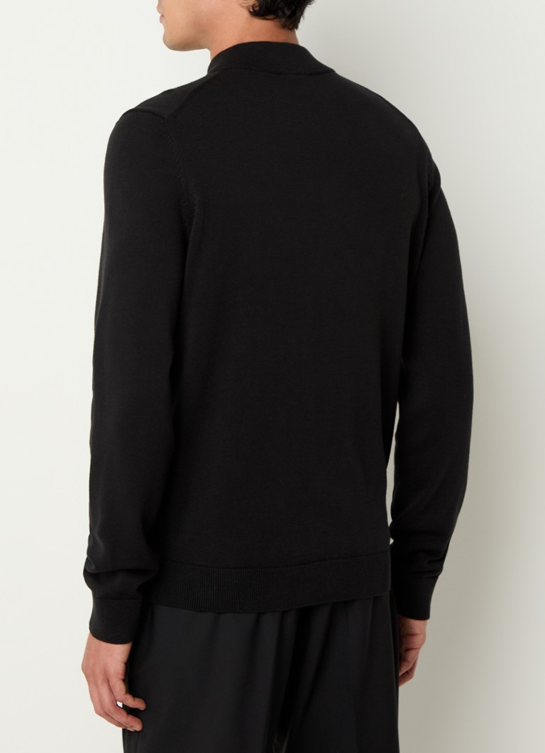 HUGO BOSS Solouh cienki dzianinowy kardigan z logo