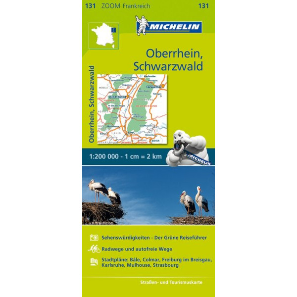 Michelin Oberrhein, Schwarzwald 1:200.000 - Straßenkarte