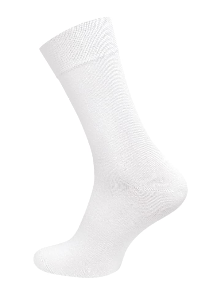 Cotton Prime® 10 Paar Komfortsocken ohne Bund Gesundheitssocken aus  Baumwolle in weiss günstig kaufen