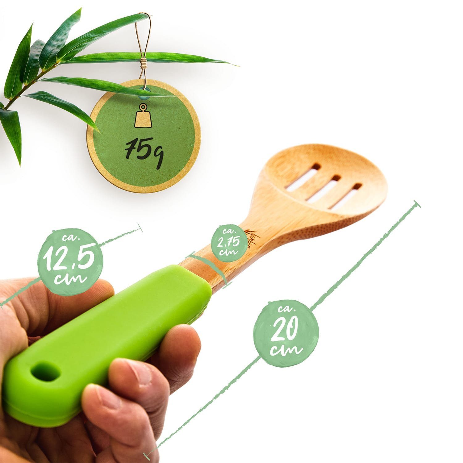 Klarstein Kochbesteck-Set 5er Set Küchenzubehör mit Silikongriff