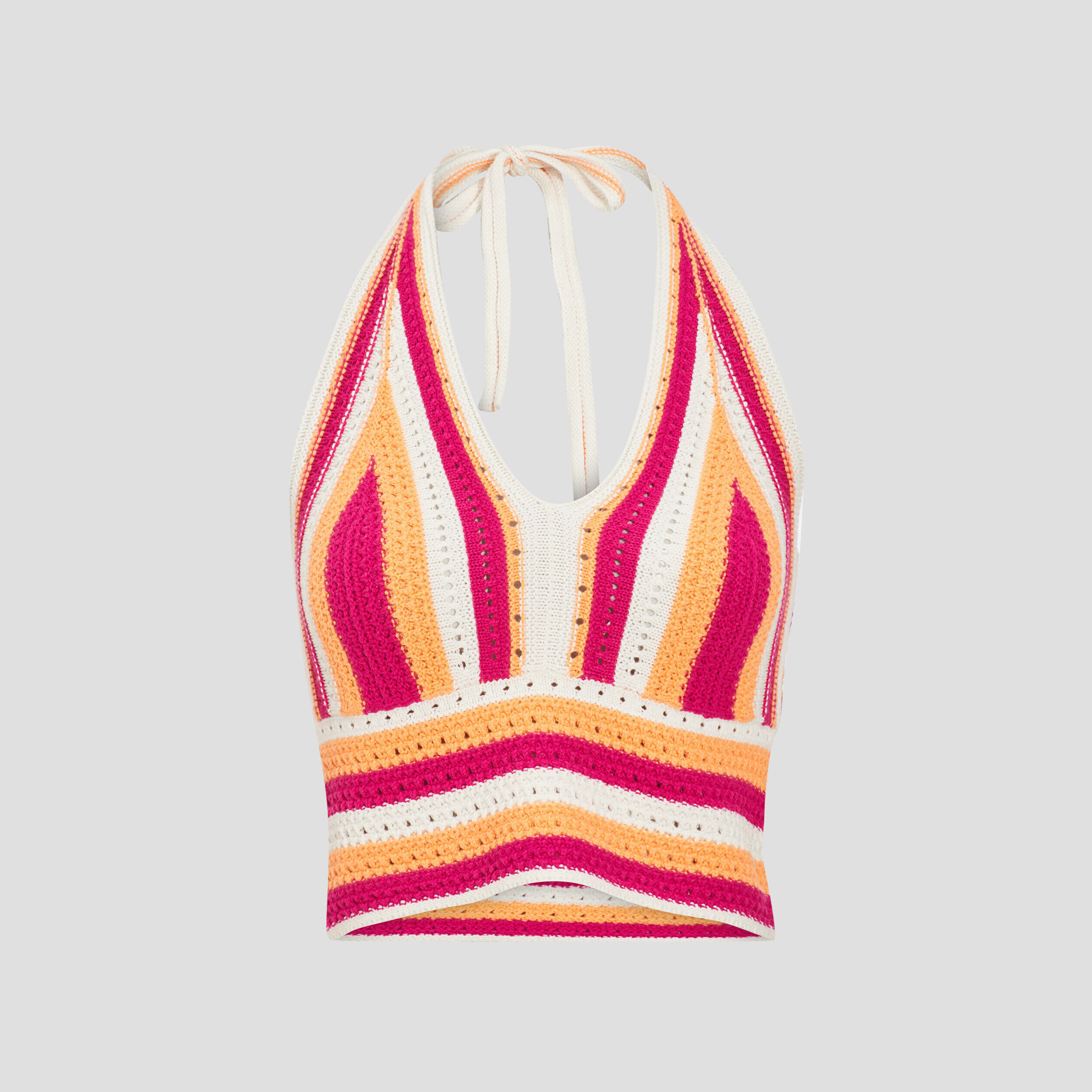 Débardeur crochet rose fushia femme | Cache Cache