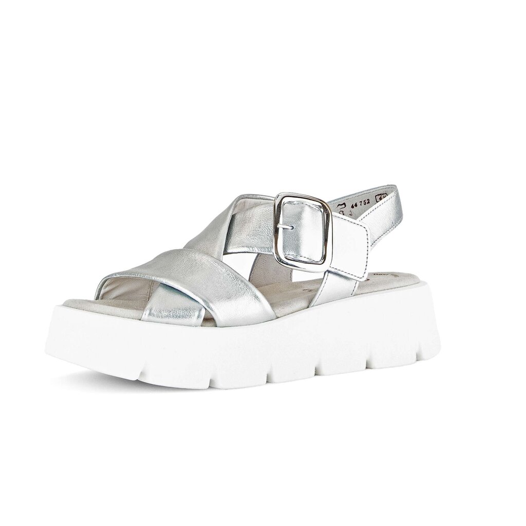 Gabor fashion Plateau Sandale silber