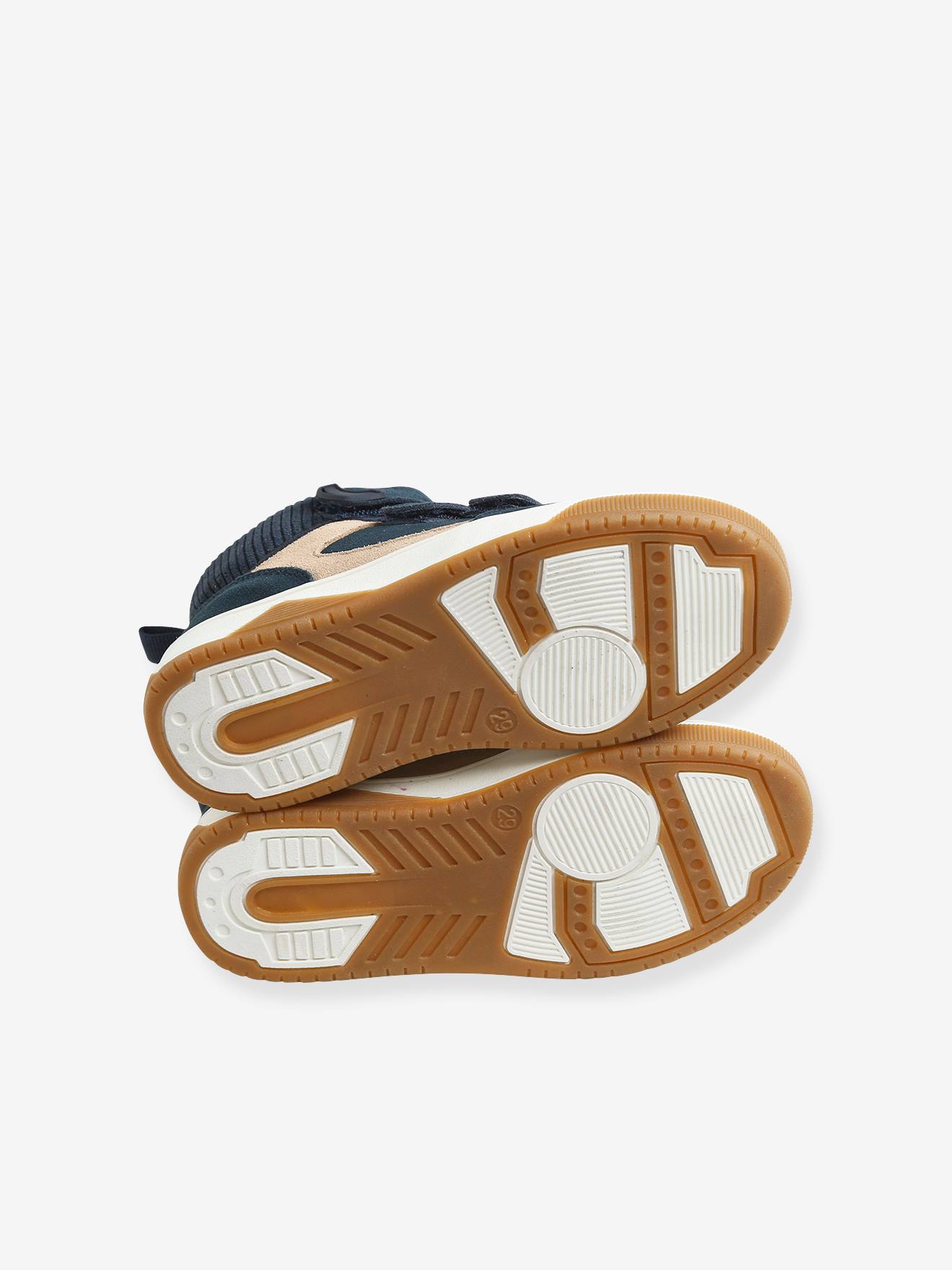 Vertbaudet Hohe Jungen Sneakers mit Cord - marine