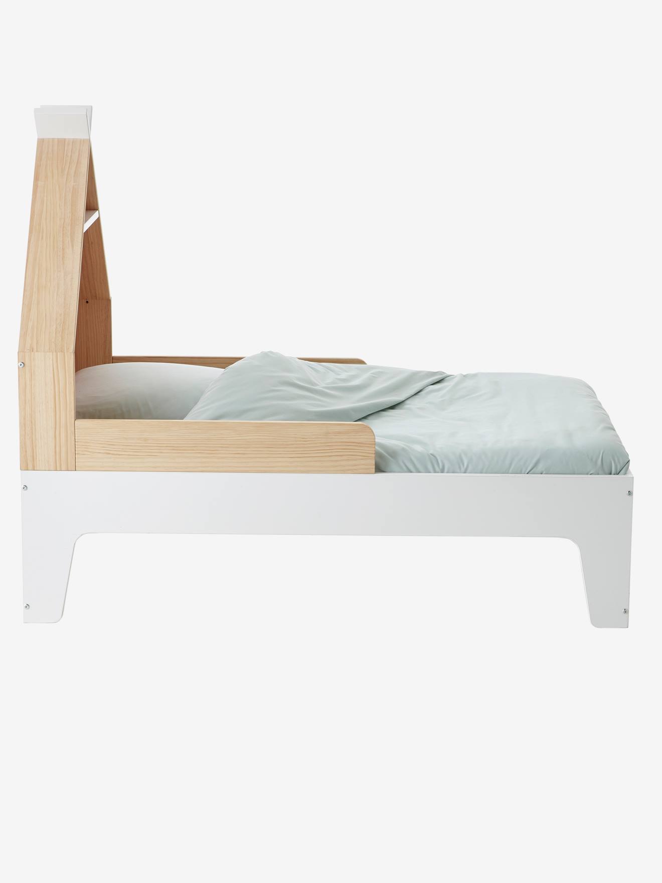 Vertbaudet Mitwachsendes Kinderbett TIPILI, Hausbett - grün/gelb