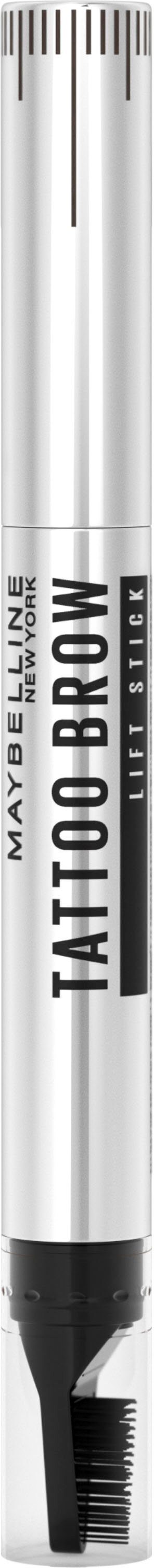MAYBELLINE NEW YORK Augenbrauen-Gel Tattoo Brow Lift, 2-1 mit Wachs und Lifter-Bürste, Augen-Make-Up