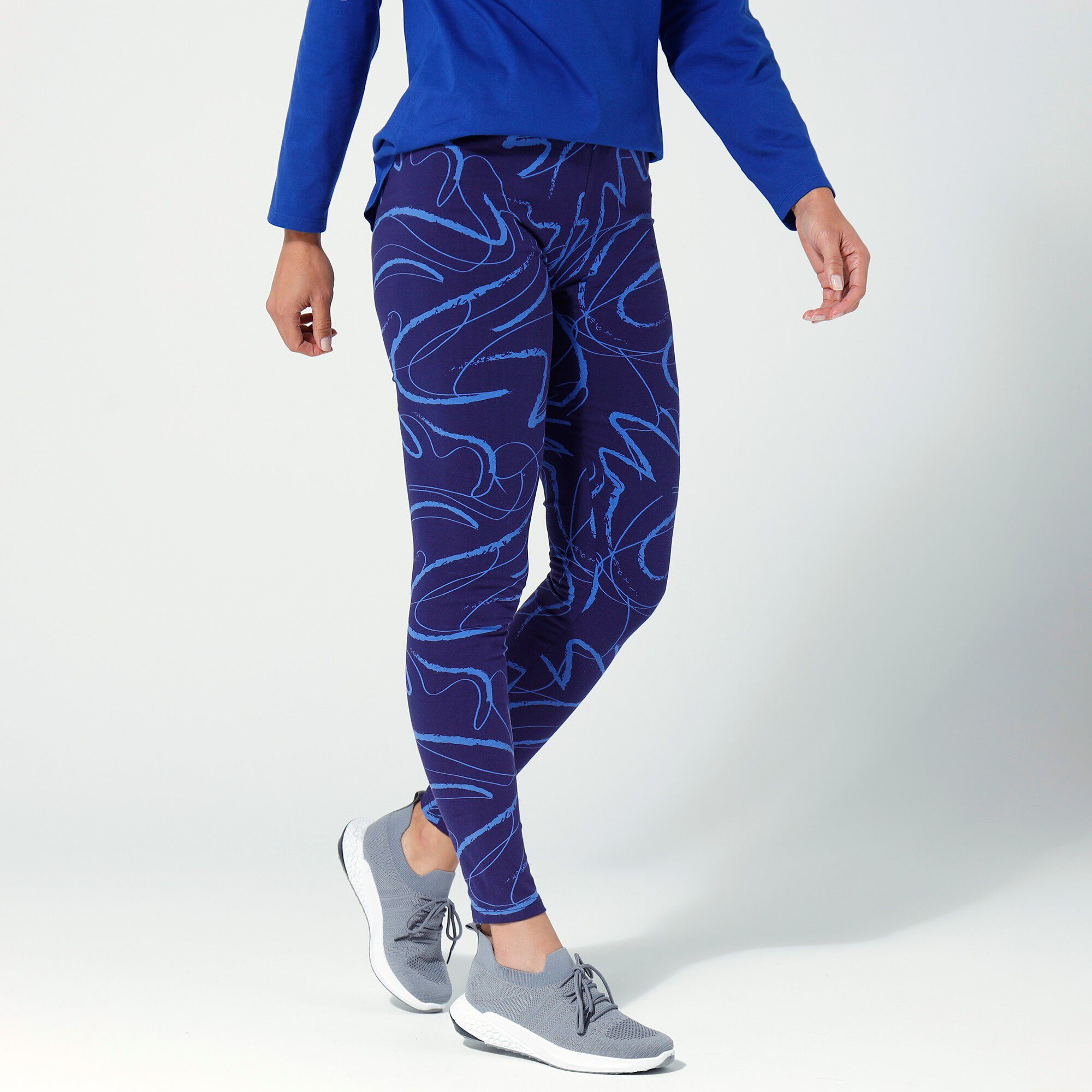 Legging imprimé, style crayonné