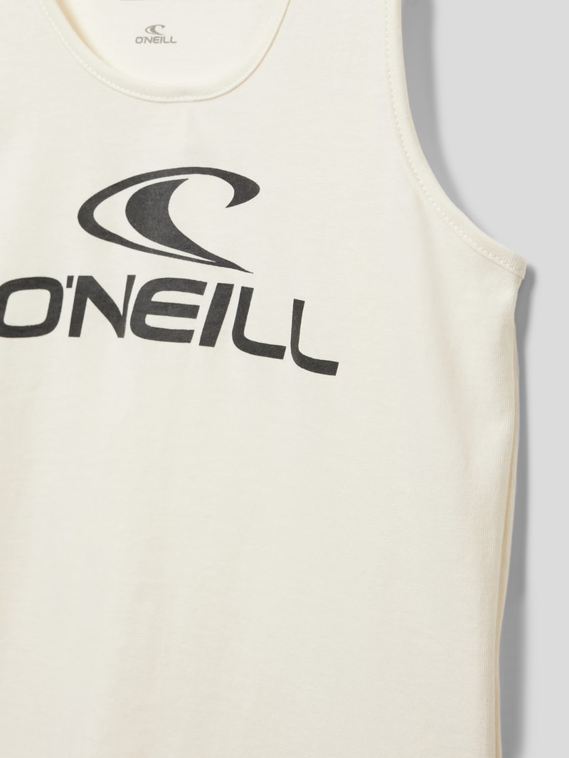 Tanktop mit Label-Print in weiß