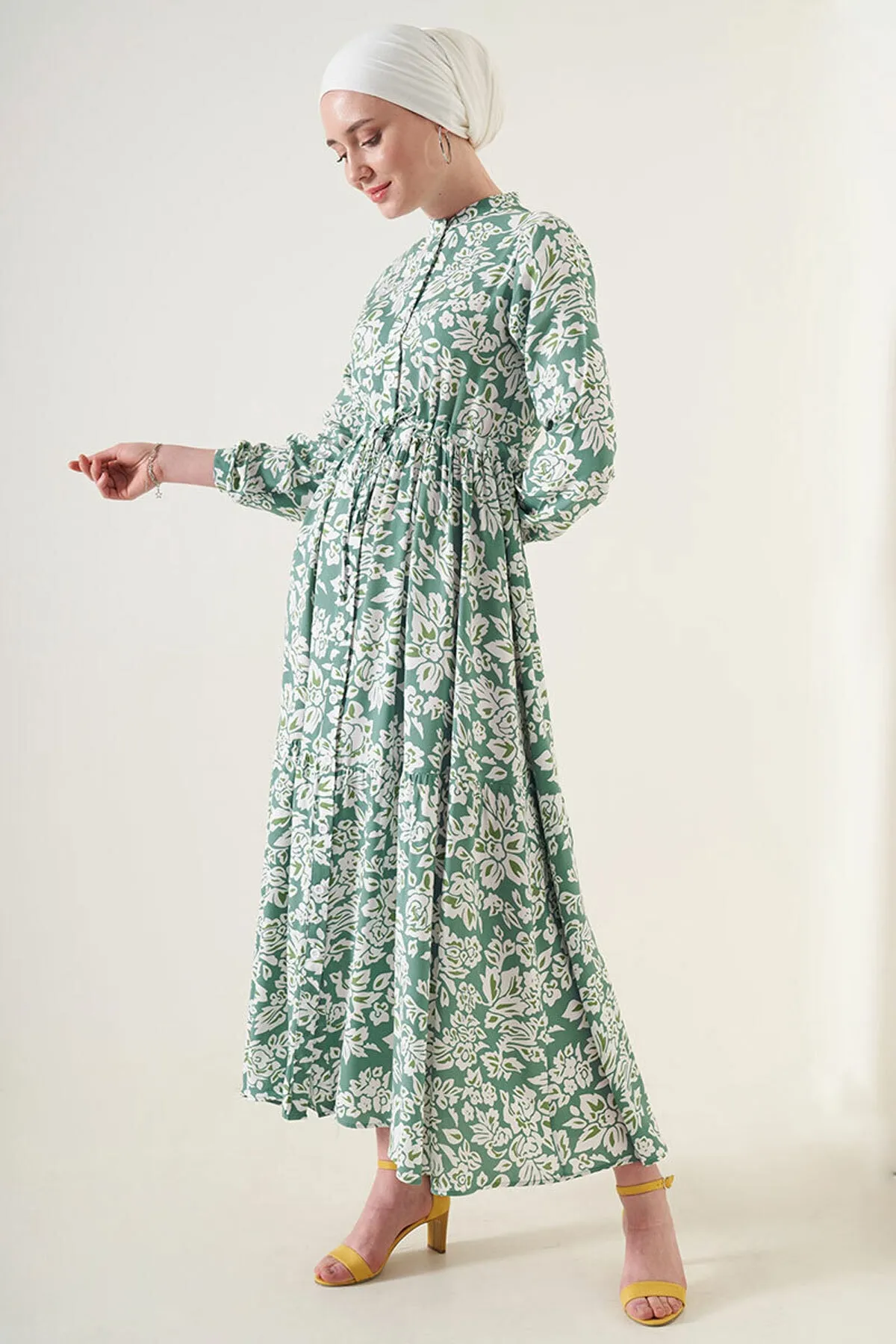 Bigdart  2144 Kleid mit gemustertem Kragen