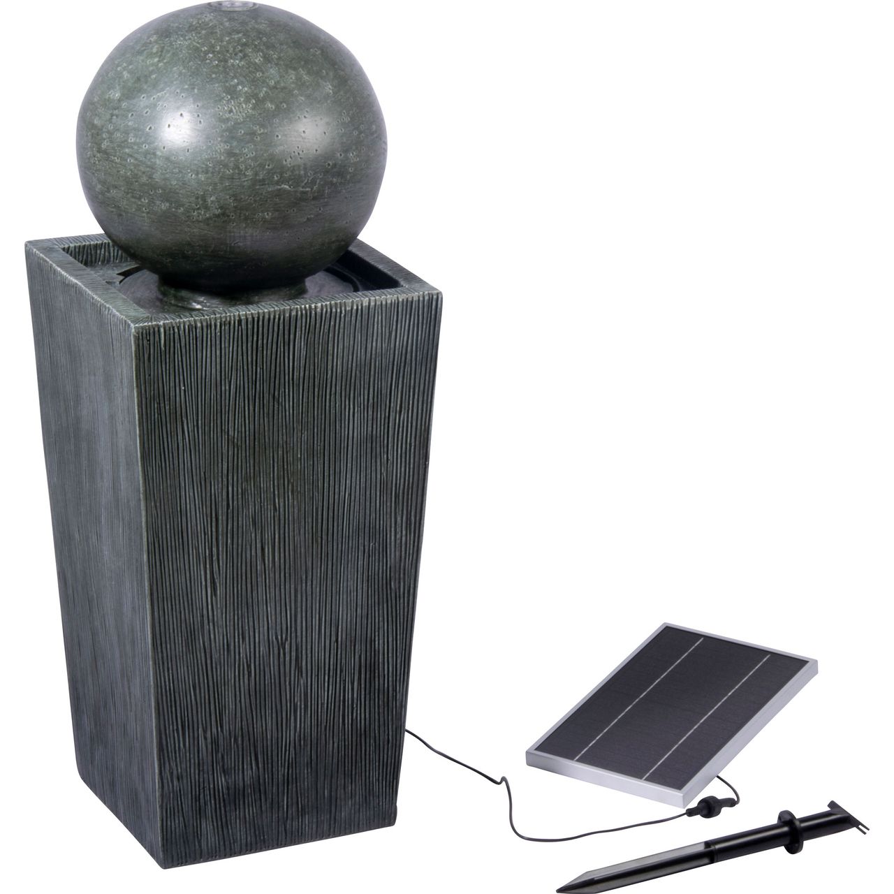 dobar Gartenbrunnen „Apollon“ mit Solar-Panel Wasserspiel
