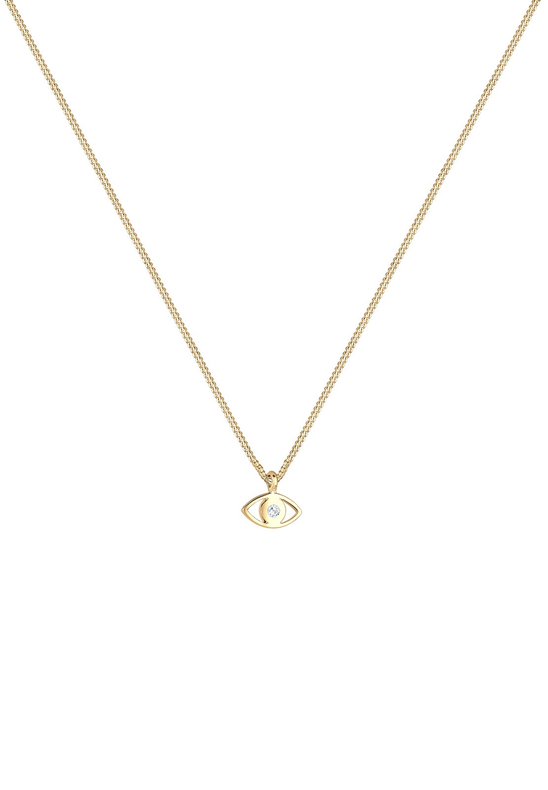 Ciondolo da donna Elli con simbolo dell'occhio di Allah e cristallo blu in argento sterling 925.