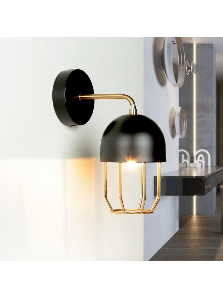 Licht-Erlebnisse Wandlampe in Schwarz Gold günstig kaufen onesize