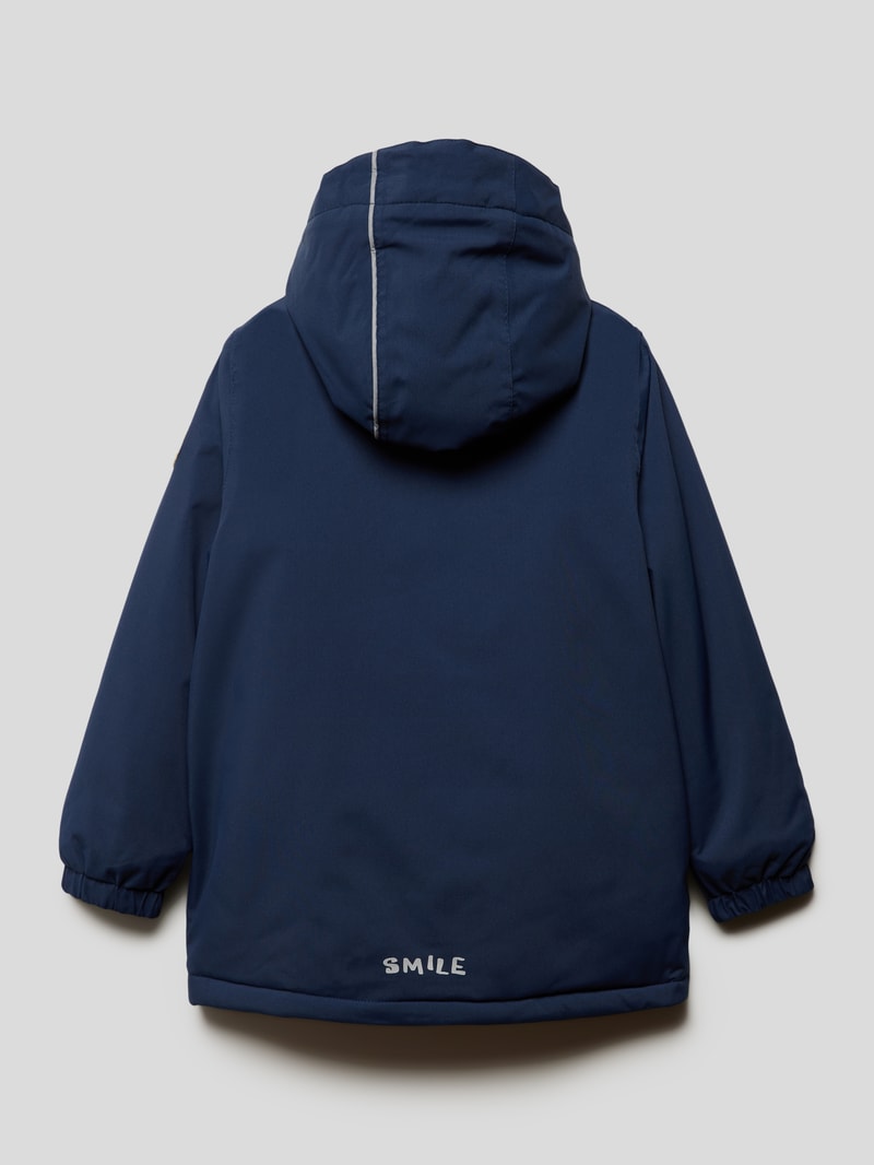 Funktionsjacke mit Kapuze in marineblau