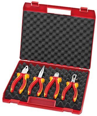 Knipex Zangenset 00 20 15 Chrom Gelb, Rot