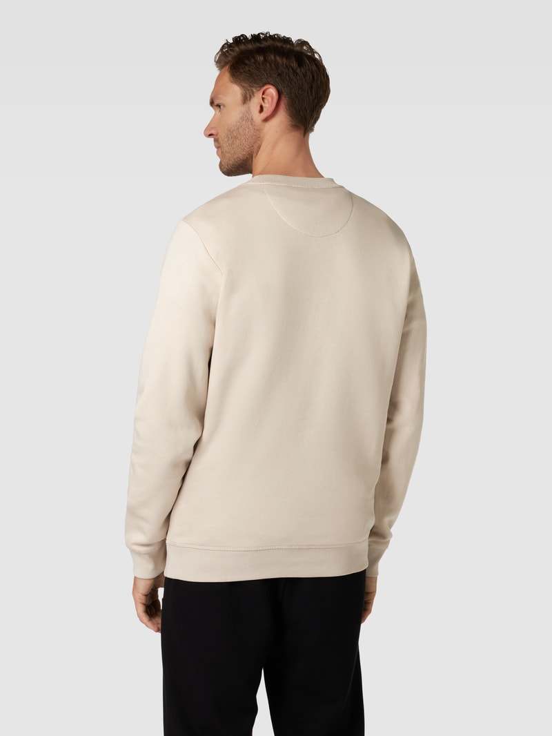 Sweatshirt mit Rundhalsausschnitt Modell 'TILO' in stein