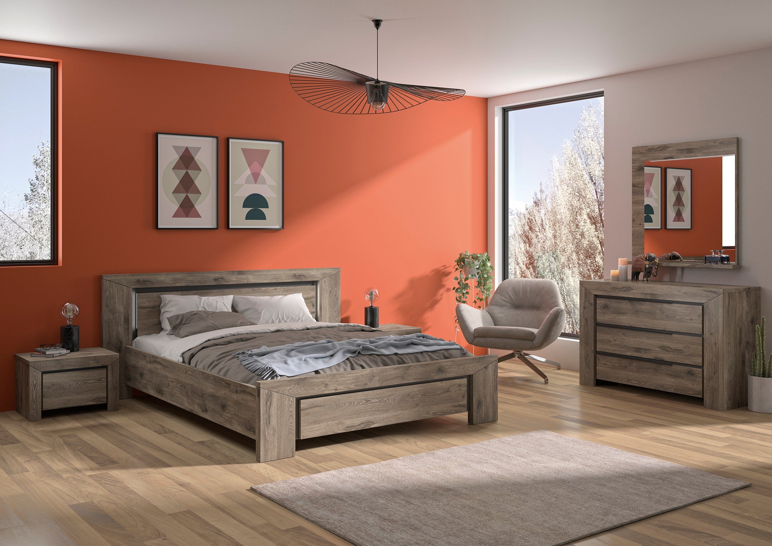 Gami Jugendzimmer-Set Brugge, (Set, 5-St), In 2 Farben erhältlich
