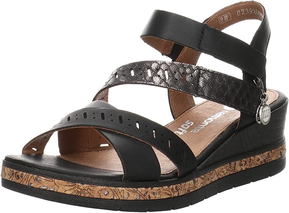 REMONTE Klassische Sandalen schwarz