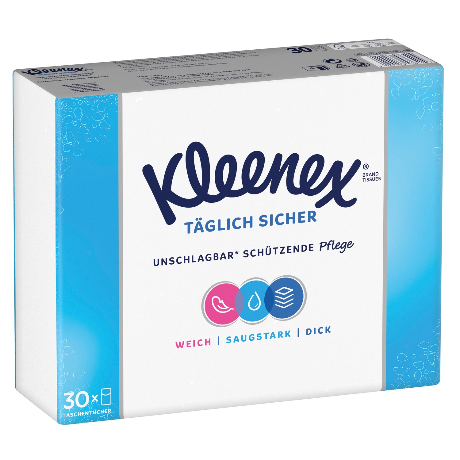 Kleenex Täglich Sicher Taschentücher 4-lagig 10 x 30 Päckchen à 9 Tücher