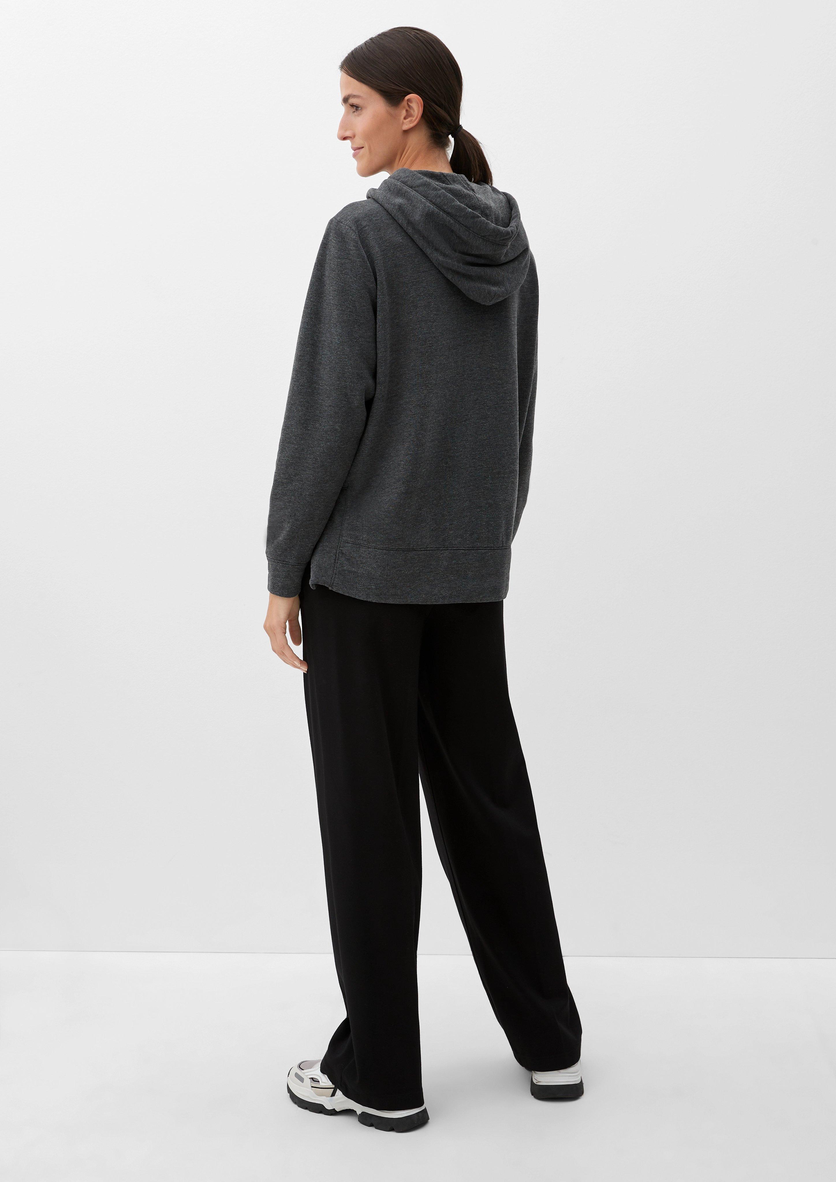 Hoodie mit geschlitztem Saum  2125596-9898