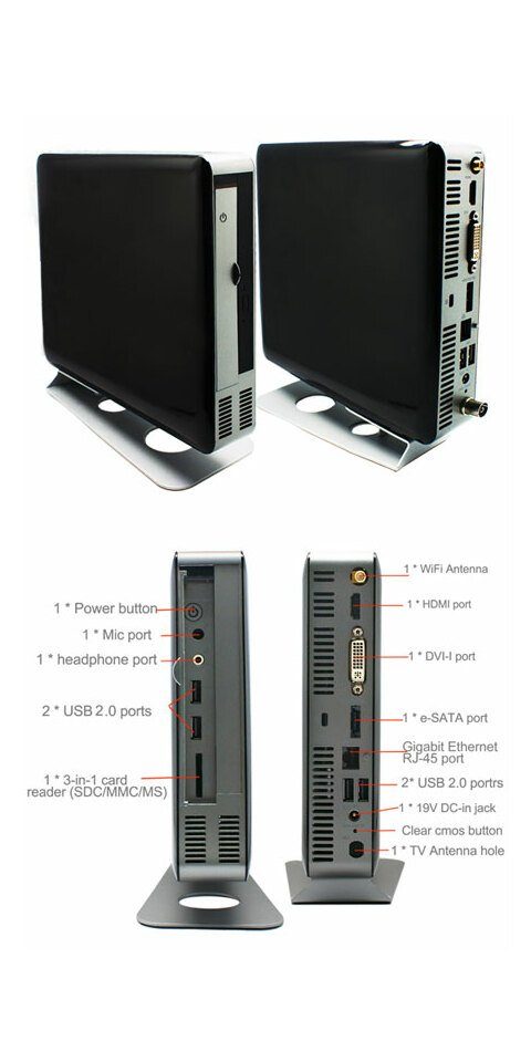 Jetway Jetway JBC700C9JG-H61-BW (Intel H61 chipset) Mini-PC
