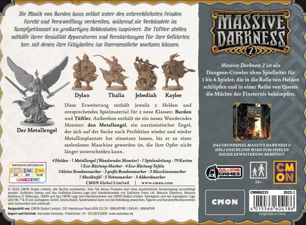Massive Darkness 2 - Barden & Tüftler gegen den Metallengel (Erw.)