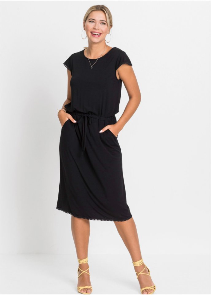 Midi-Jerseykleid aus nachhaltiger Viskose