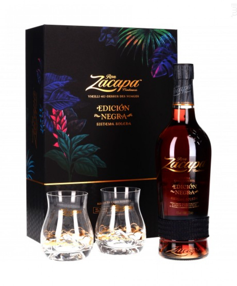 Zacapa Rhum Edicion Negra Coffret + 2 Verres Zacapa