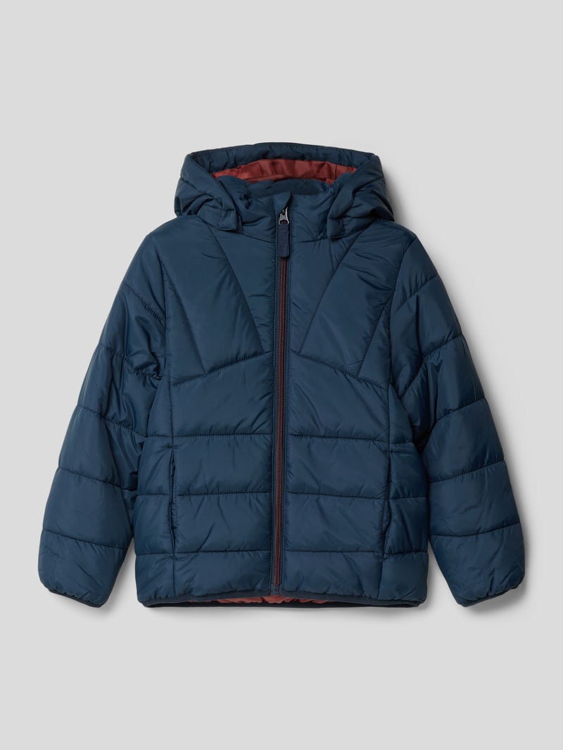 Steppjacke mit Kapuze in blau