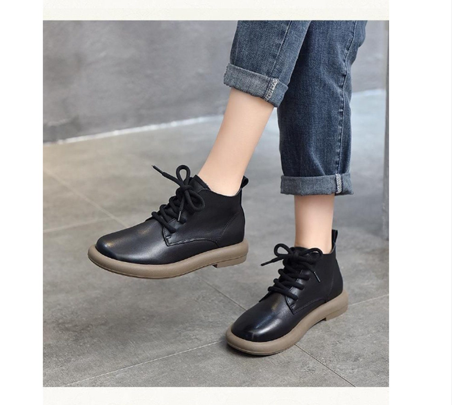 aikidio Hufglocken Retro-Stiefeletten mit Spitze und runder Spitze