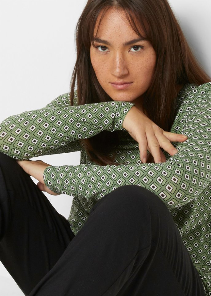Langarmshirt mit Zipfelsaum